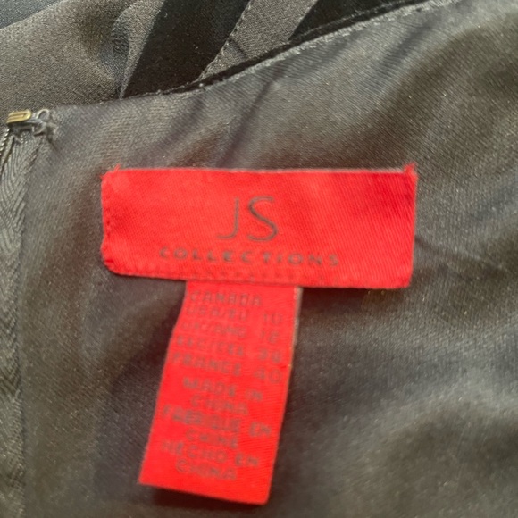 Black Velvet Gown with Sheer Skirting - Picture 8 of 8